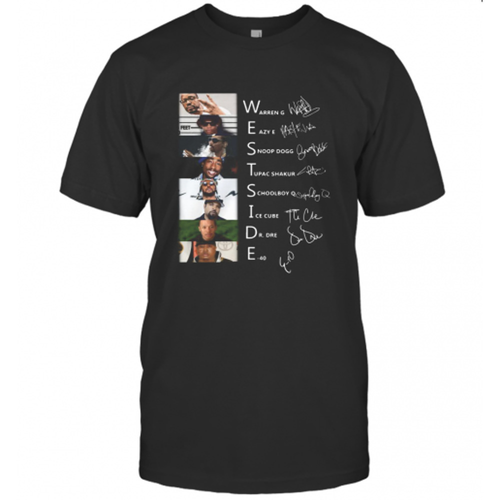 West Side Warren G Eazy E Snoop Dogg Signatures T-Shirt